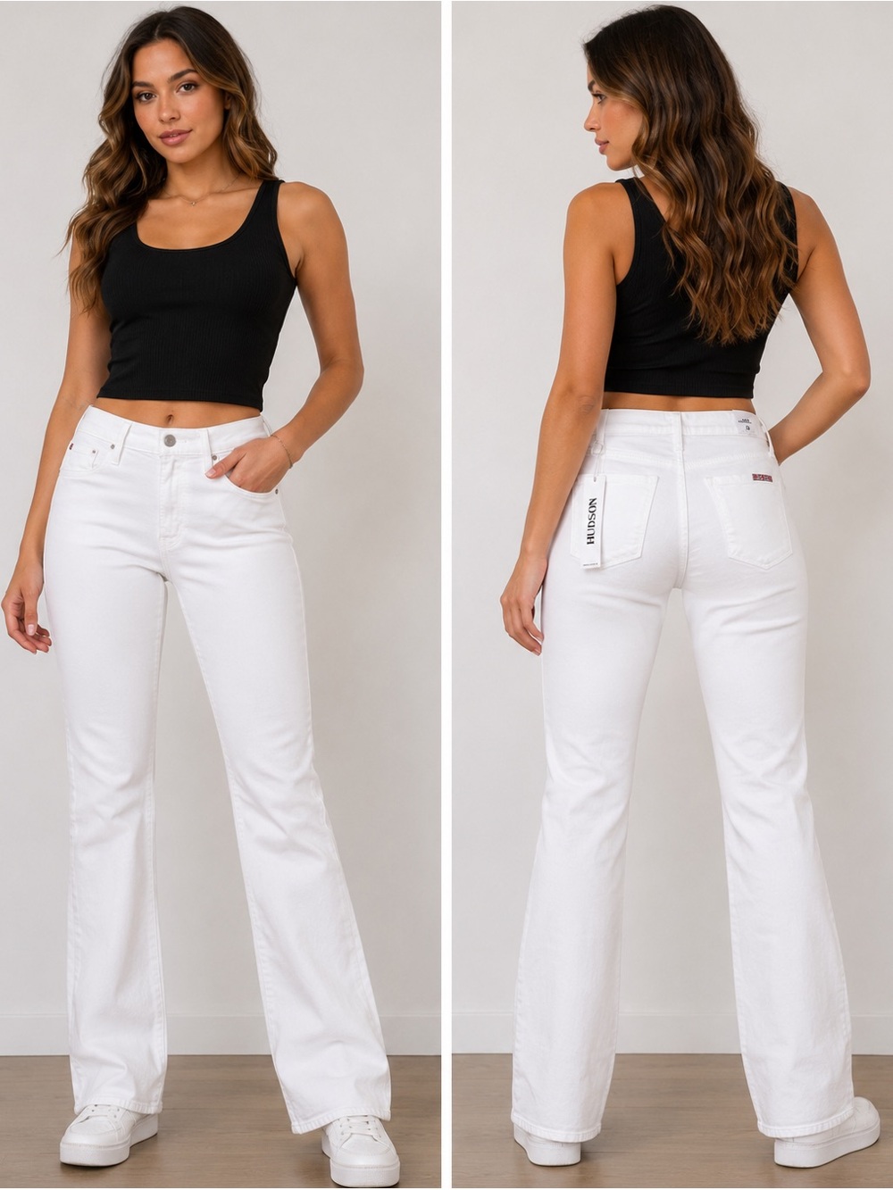 Hudson Jeans White Wide Leg Women's Jeans